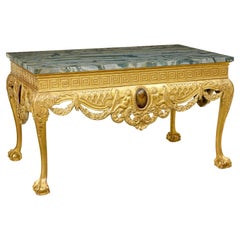 19th century George II influenced marble top center table