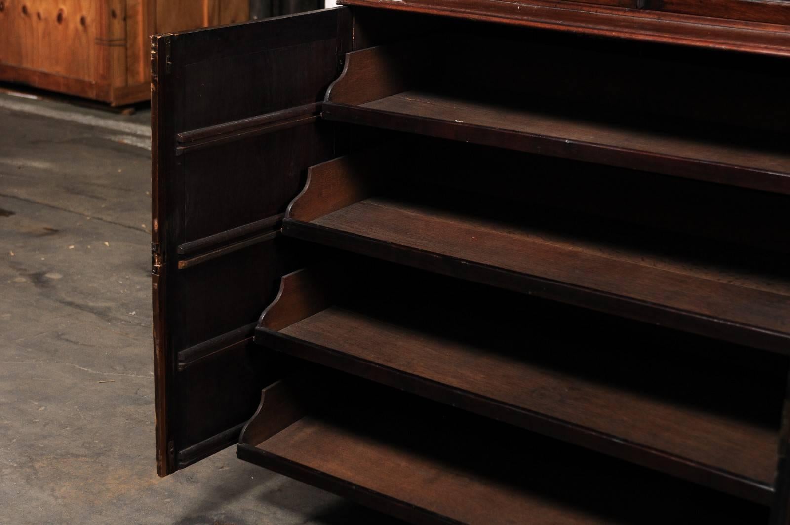 19th Century George II Mahogany Bookcase Cabinet 6