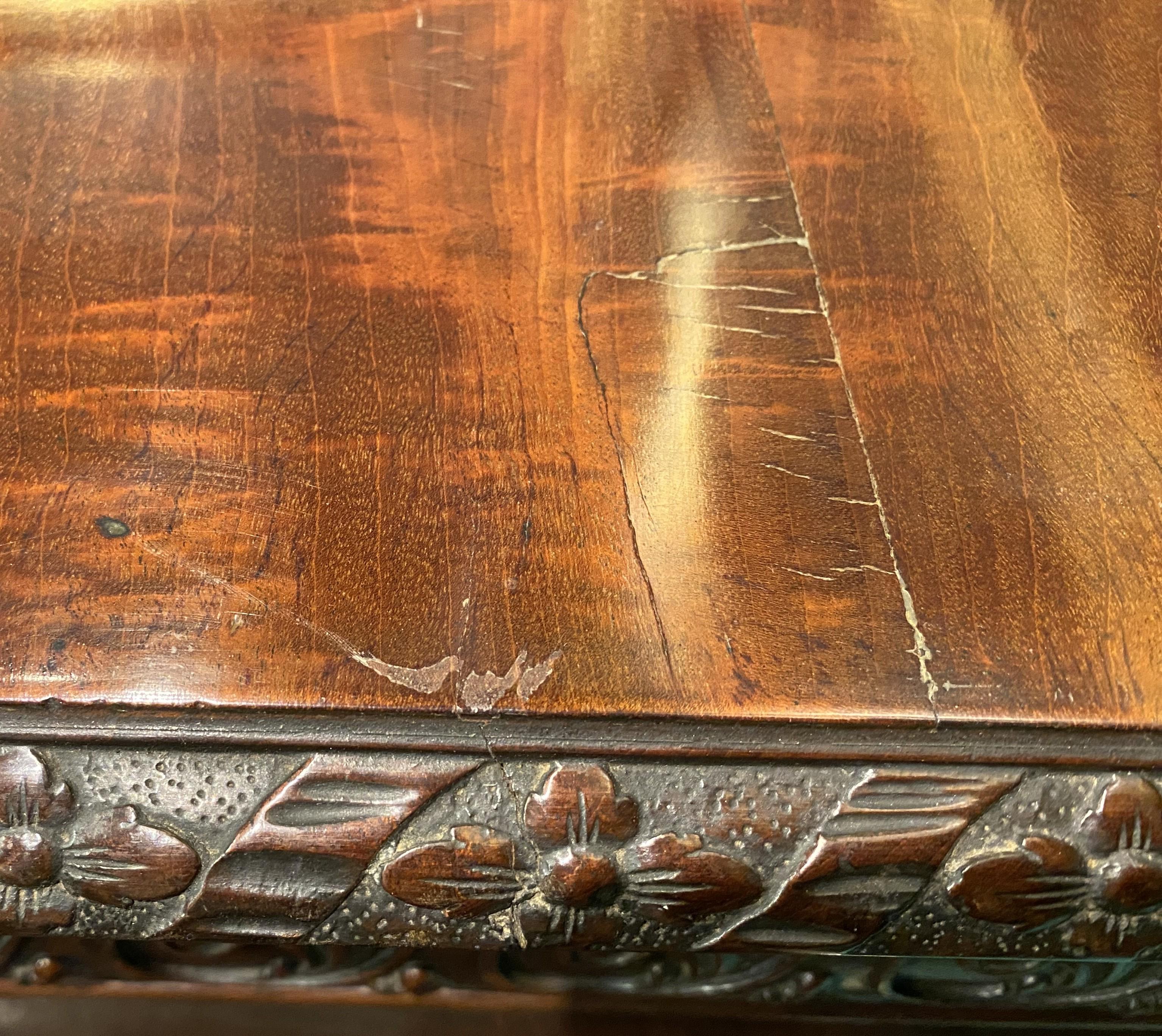 19th Century George II Style Carved Mahogany Commode in the Bombe Form For Sale 13