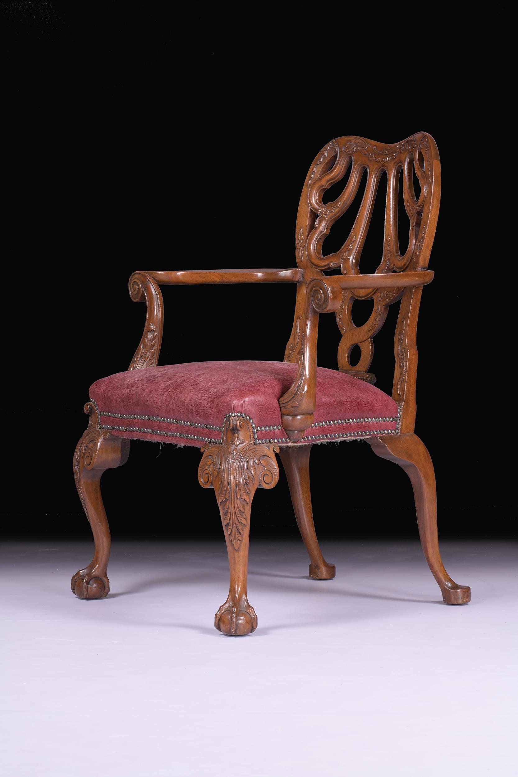 Englischer Sessel im George-II-Stil des 19. Jahrhunderts in der Art von Giles Grendey im Angebot 1