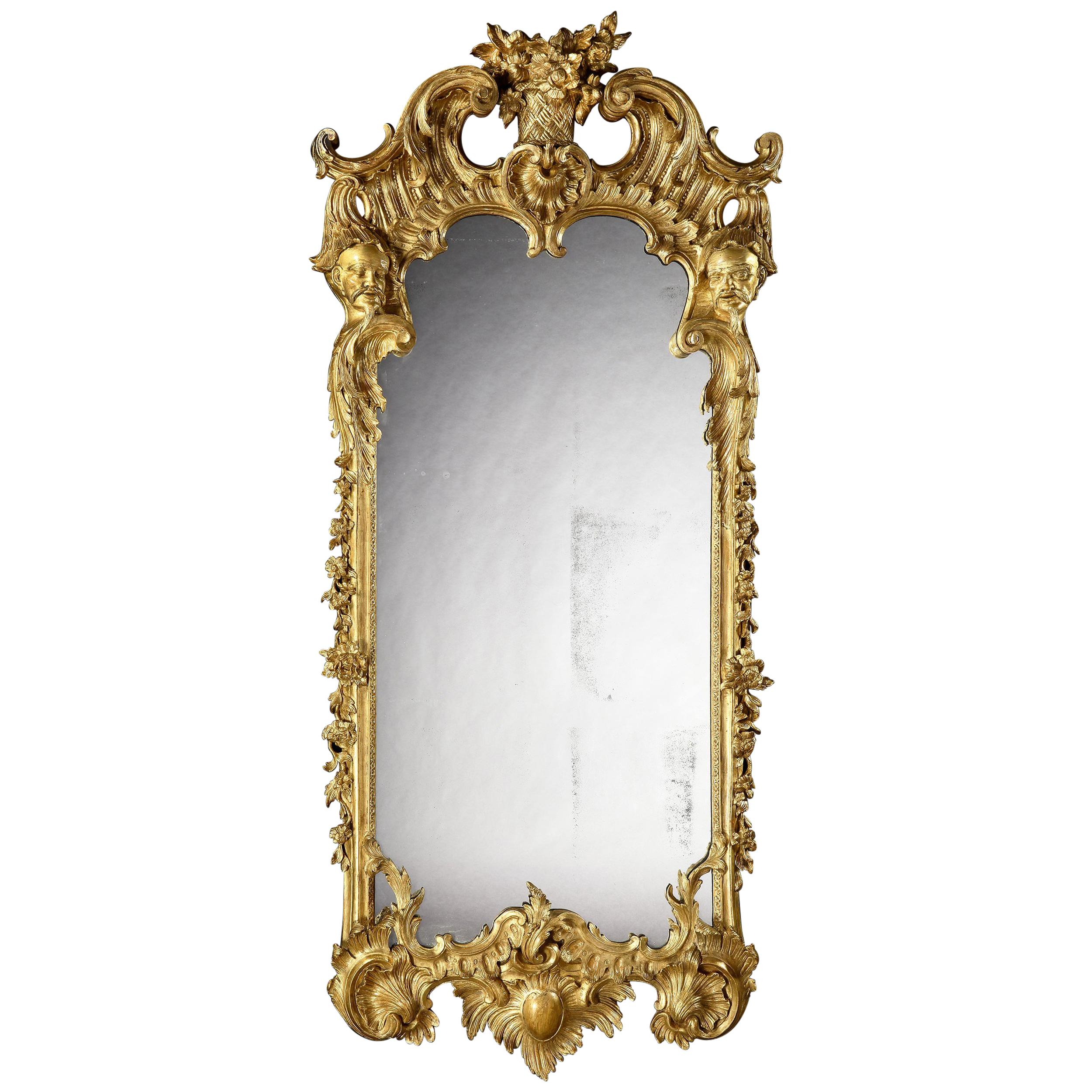 19th Century George II Style Pier Glass in the Manner of Matthias Lock For Sale