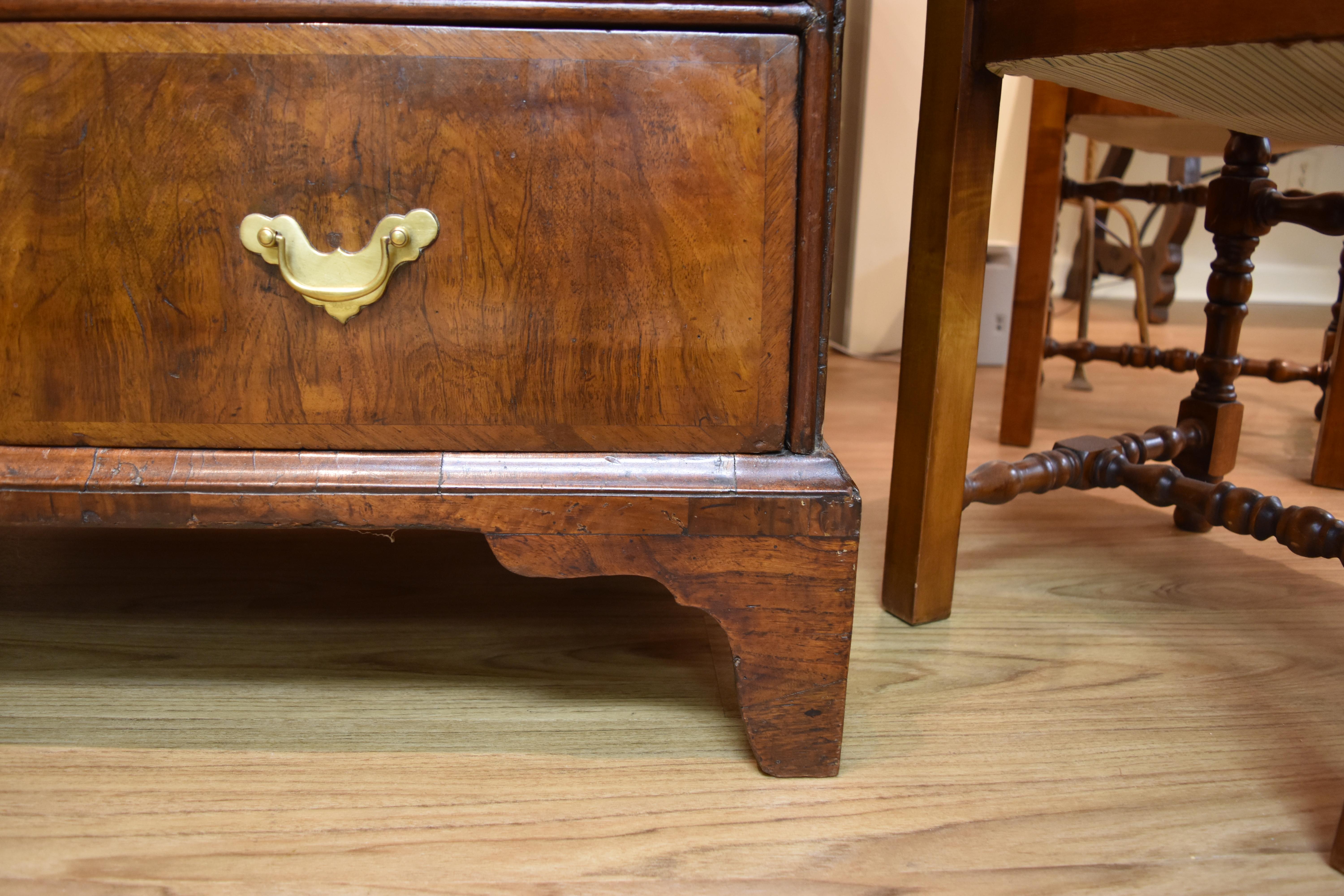 Bronze 19th Century George II Walnut Chest or Commode