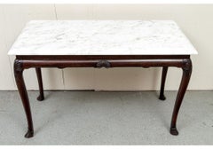 19th Century George II Walnut Table With Marble Top
