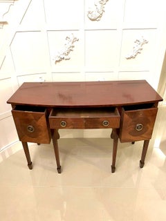 19th Century George III Antique Mahogany Bow Fronted Sideboard
