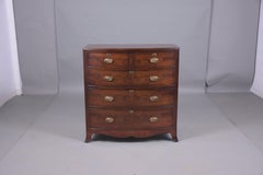 19th Century George III Mahogany Dresser with Flemish Veneers and Brass Details