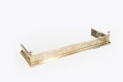 19th Century George III Engraved Brass Fire Fender