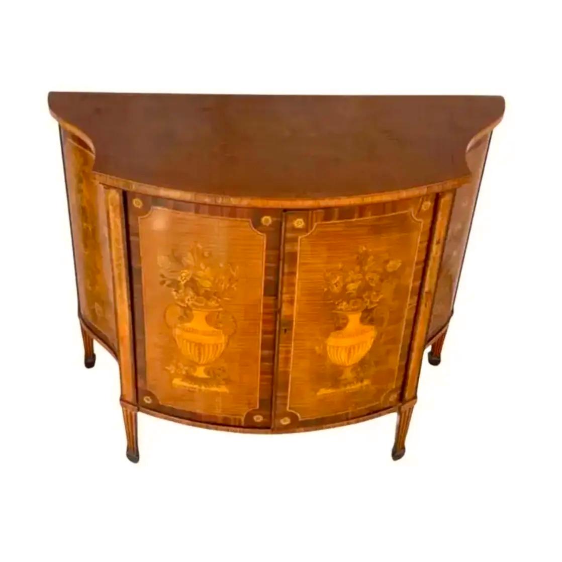 Commode en bois de lièvre et marqueterie George III du XIXe siècle en vente 9