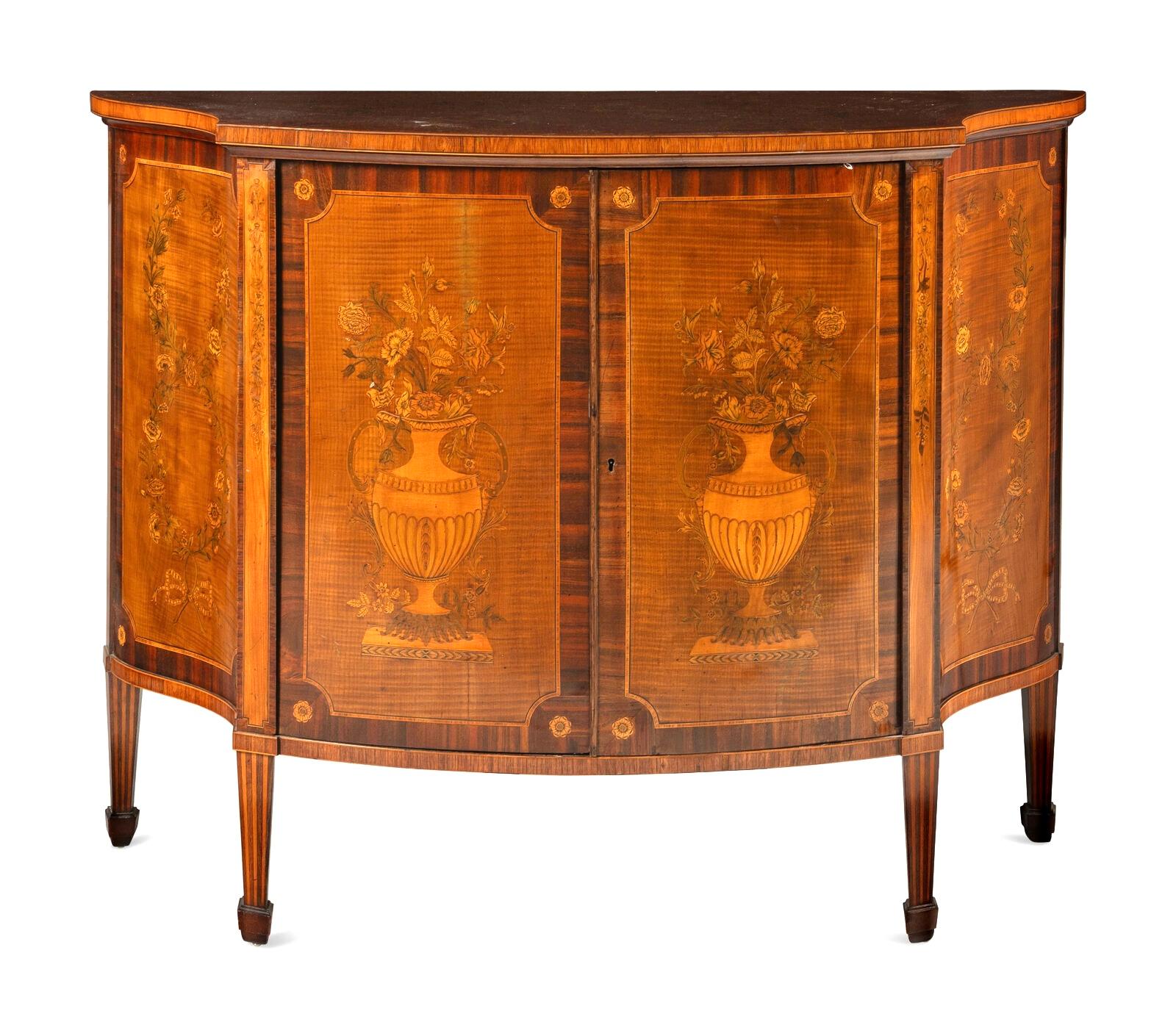 Commode en bois de lièvre et marqueterie George III du XIXe siècle en vente 10