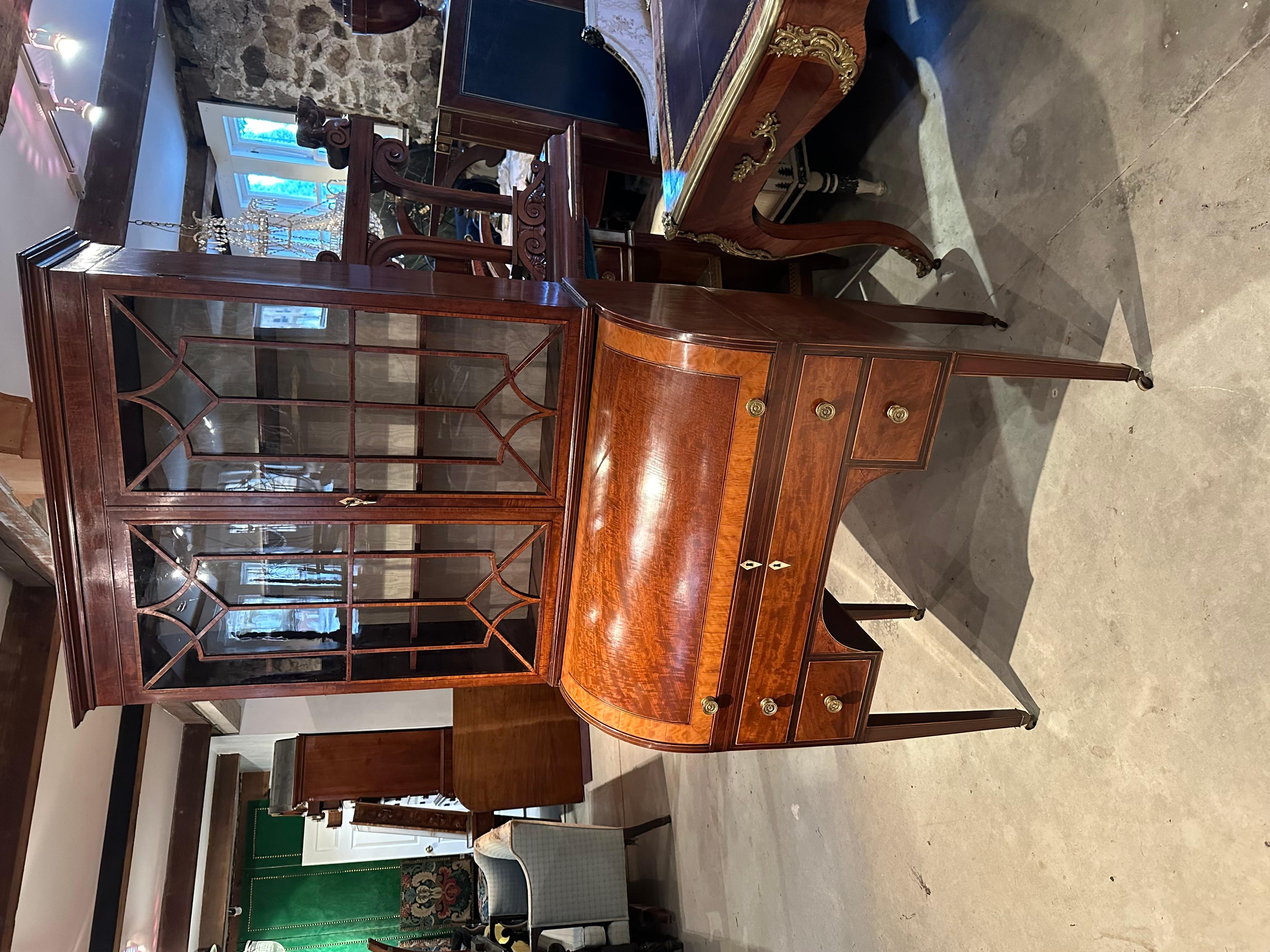 19th Century George III Hepplewhite Cylinder Top Secretary Bookcase 6