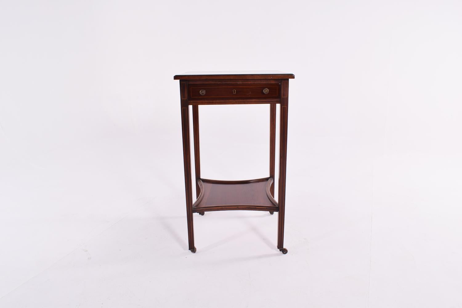 19th Century George III Inlaid Rosewood Side Table In Good Condition In Lisboa, Lisboa