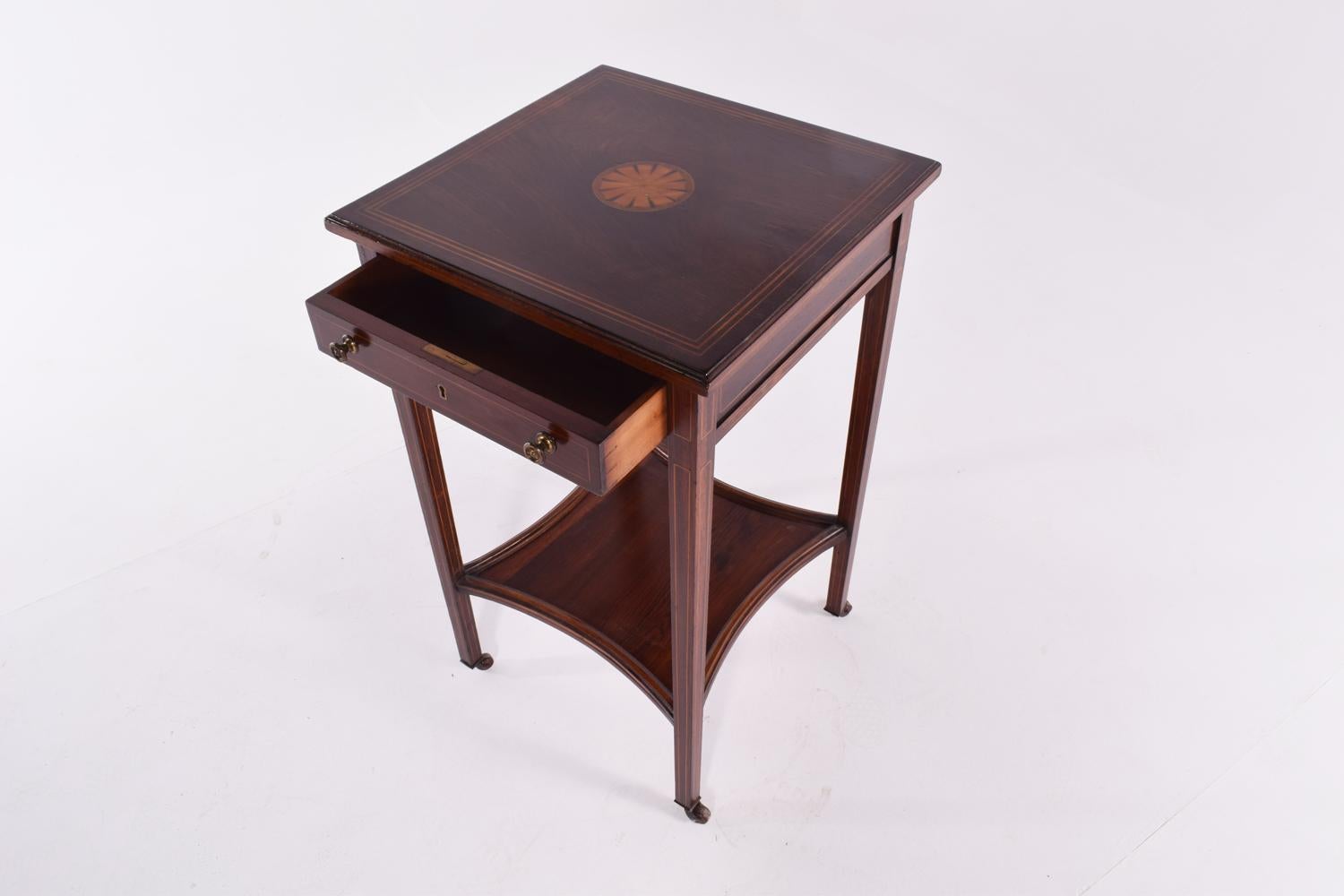 19th Century George III Inlaid Rosewood Side Table 2