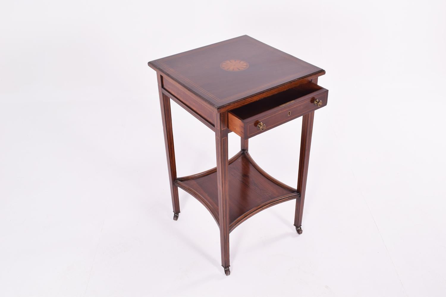 19th Century George III Inlaid Rosewood Side Table 5