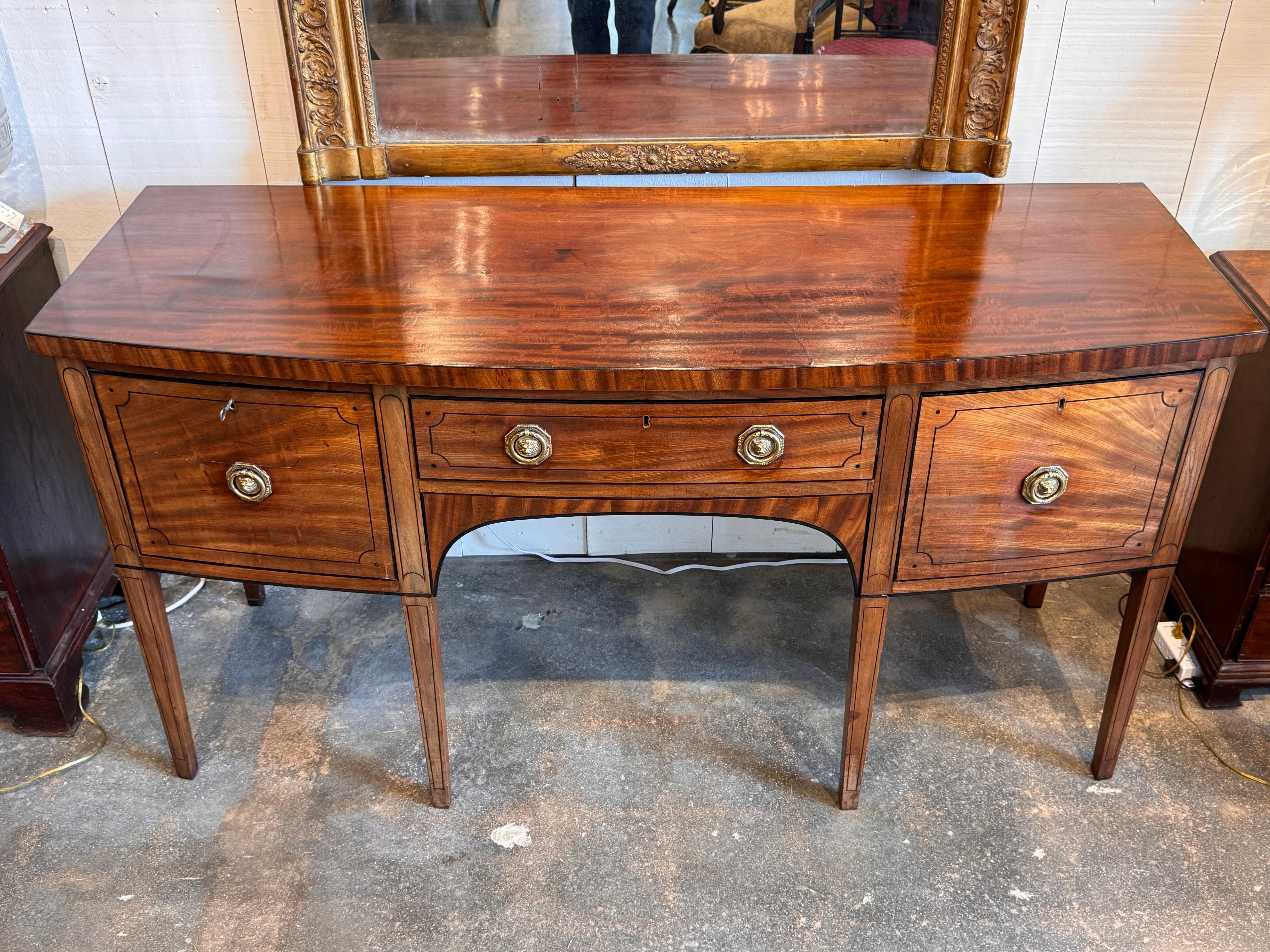 British 19th Century George III Inlaid Sideboard For Sale