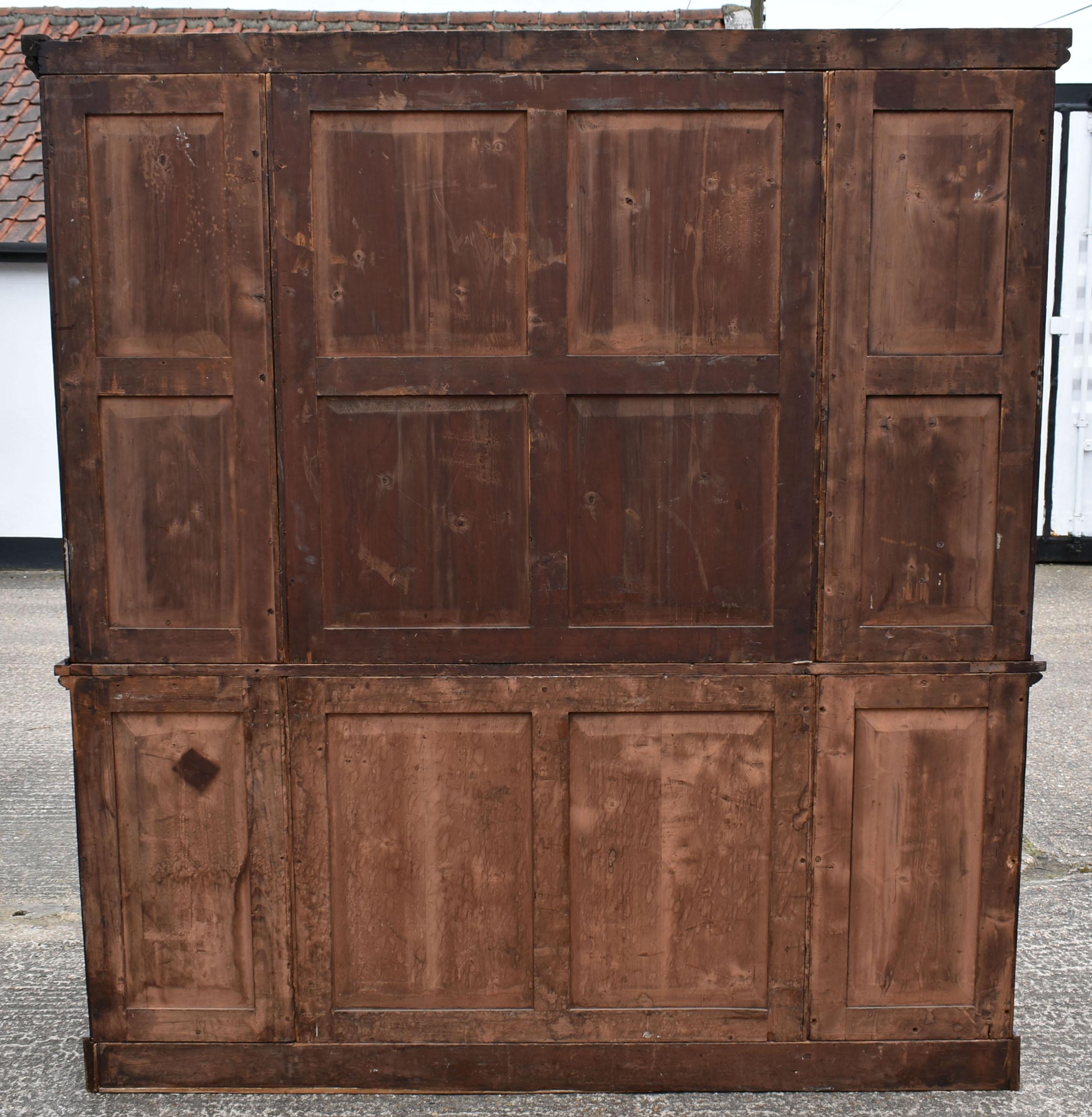 19th Century George III Mahogany Breakfront Bookcase For Sale 12