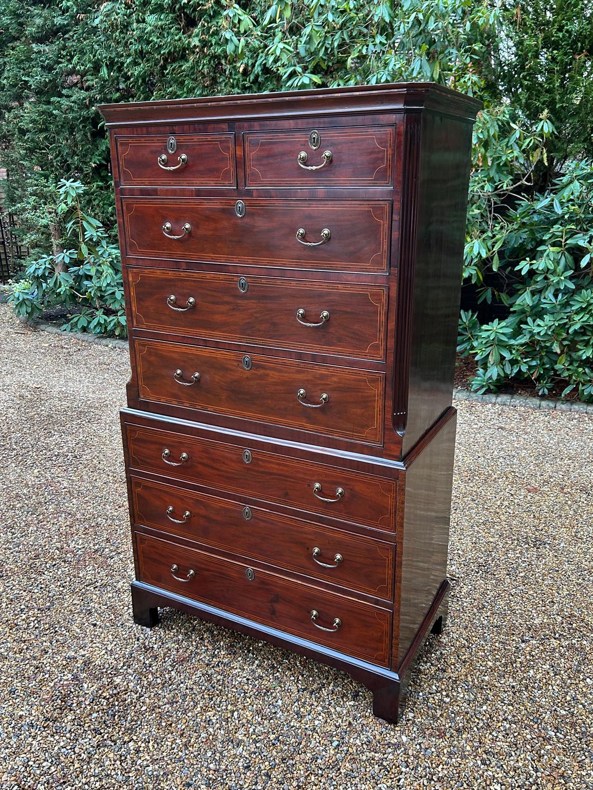 Georgiano Cassapanca in mogano del 19° secolo (Giorgio III) / Tallboy in vendita