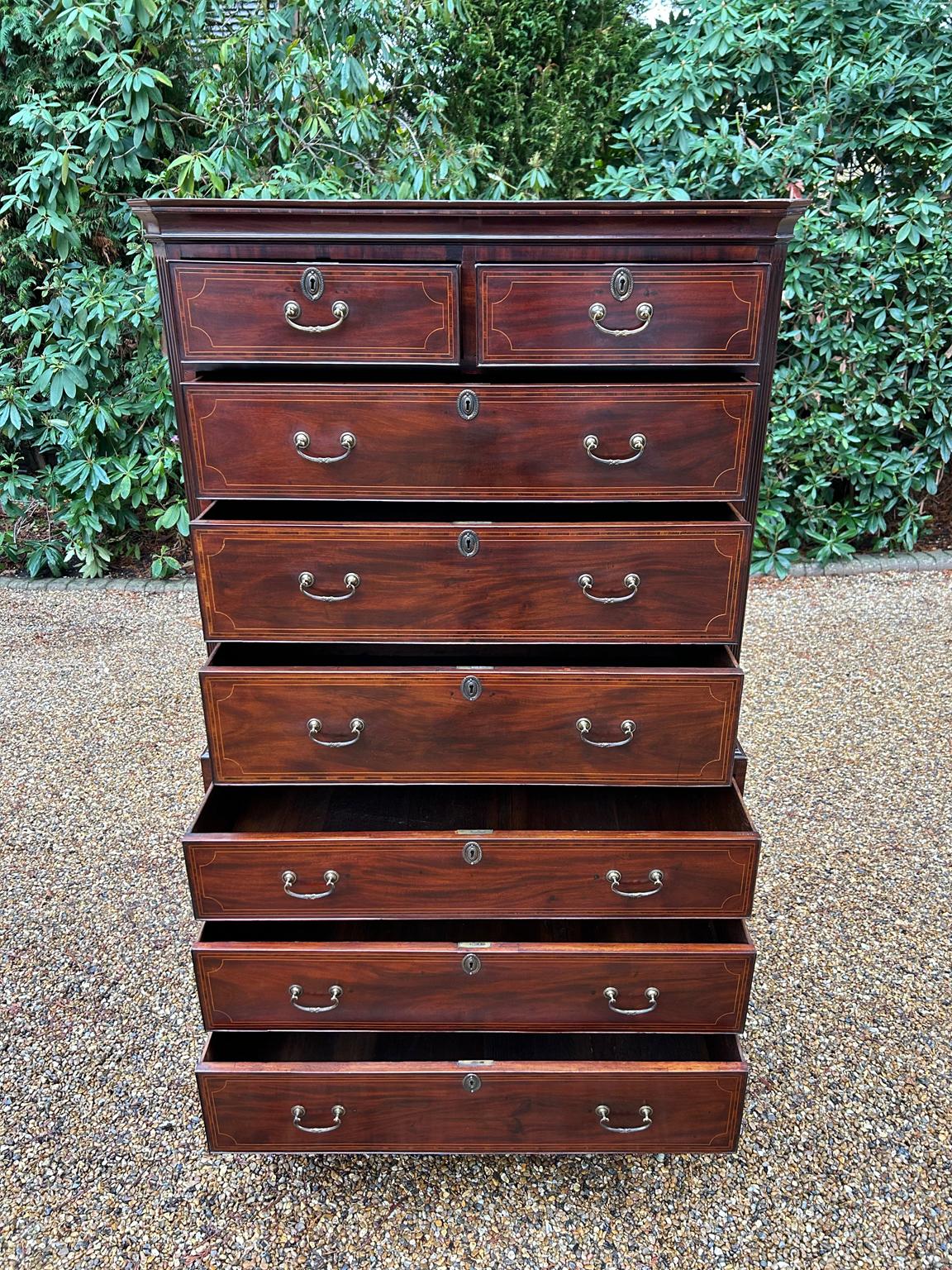 Cassapanca in mogano del 19° secolo (Giorgio III) / Tallboy In condizioni buone in vendita a Richmond, Surrey