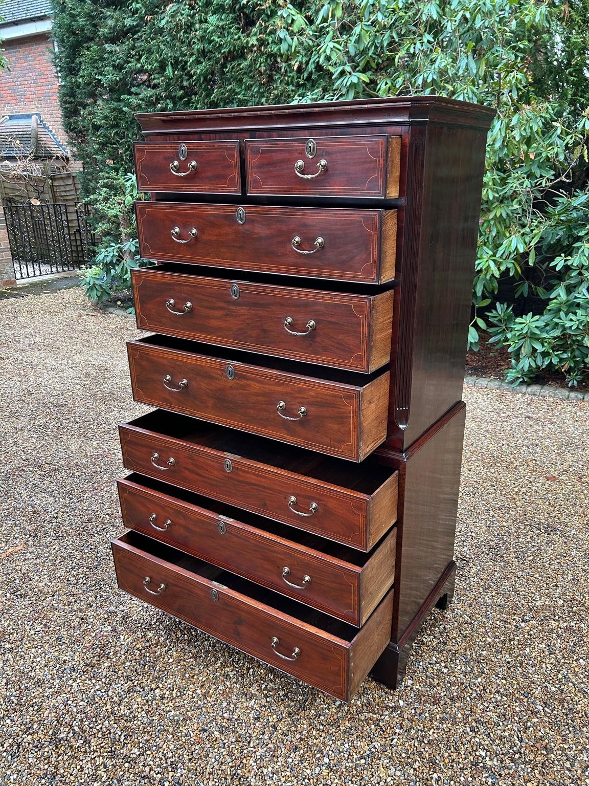 XIX secolo Cassapanca in mogano del 19° secolo (Giorgio III) / Tallboy in vendita