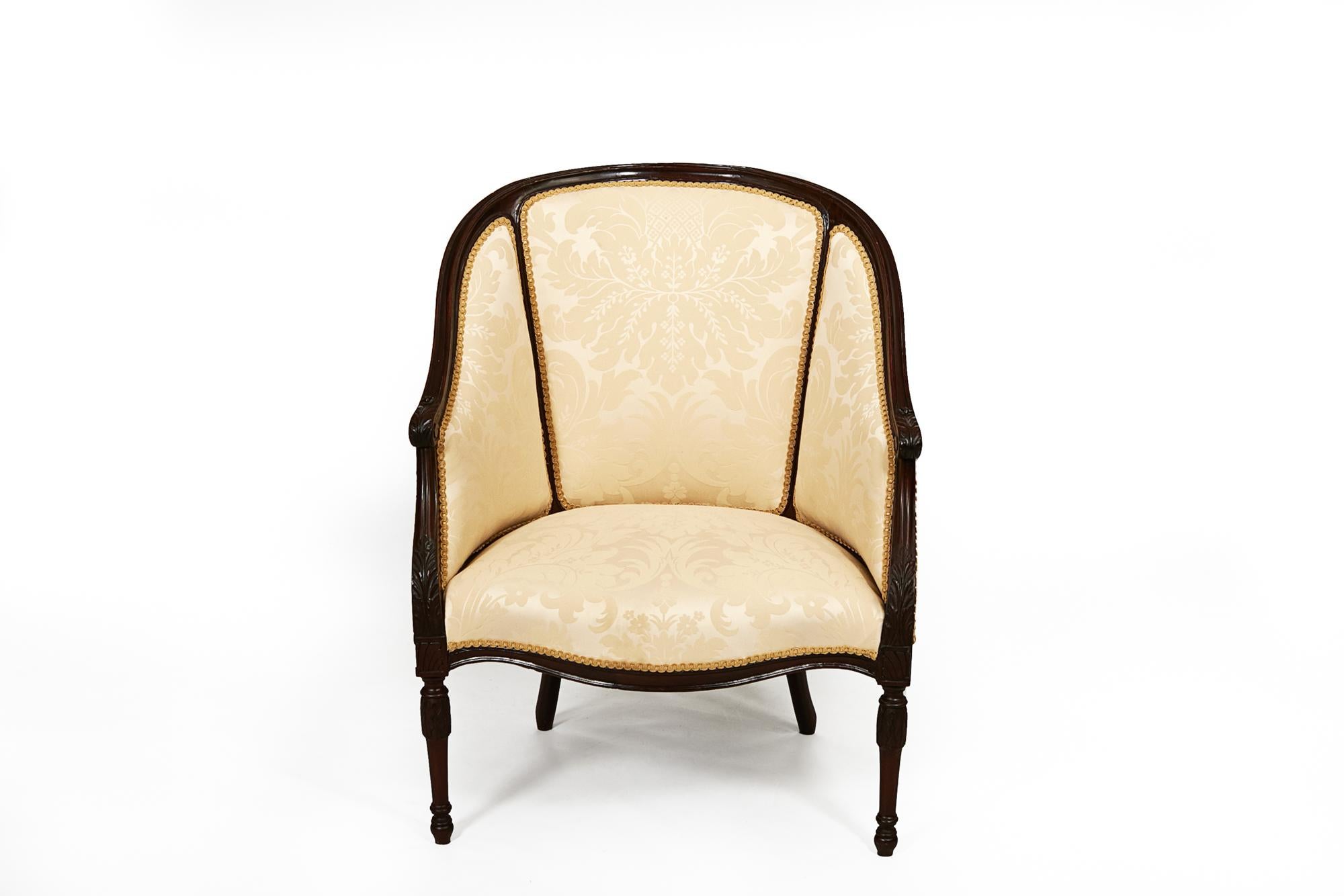 Chaise de bain Hepplewhite George III du 19ème siècle en acajou Excellent état - En vente à Dublin 8, IE