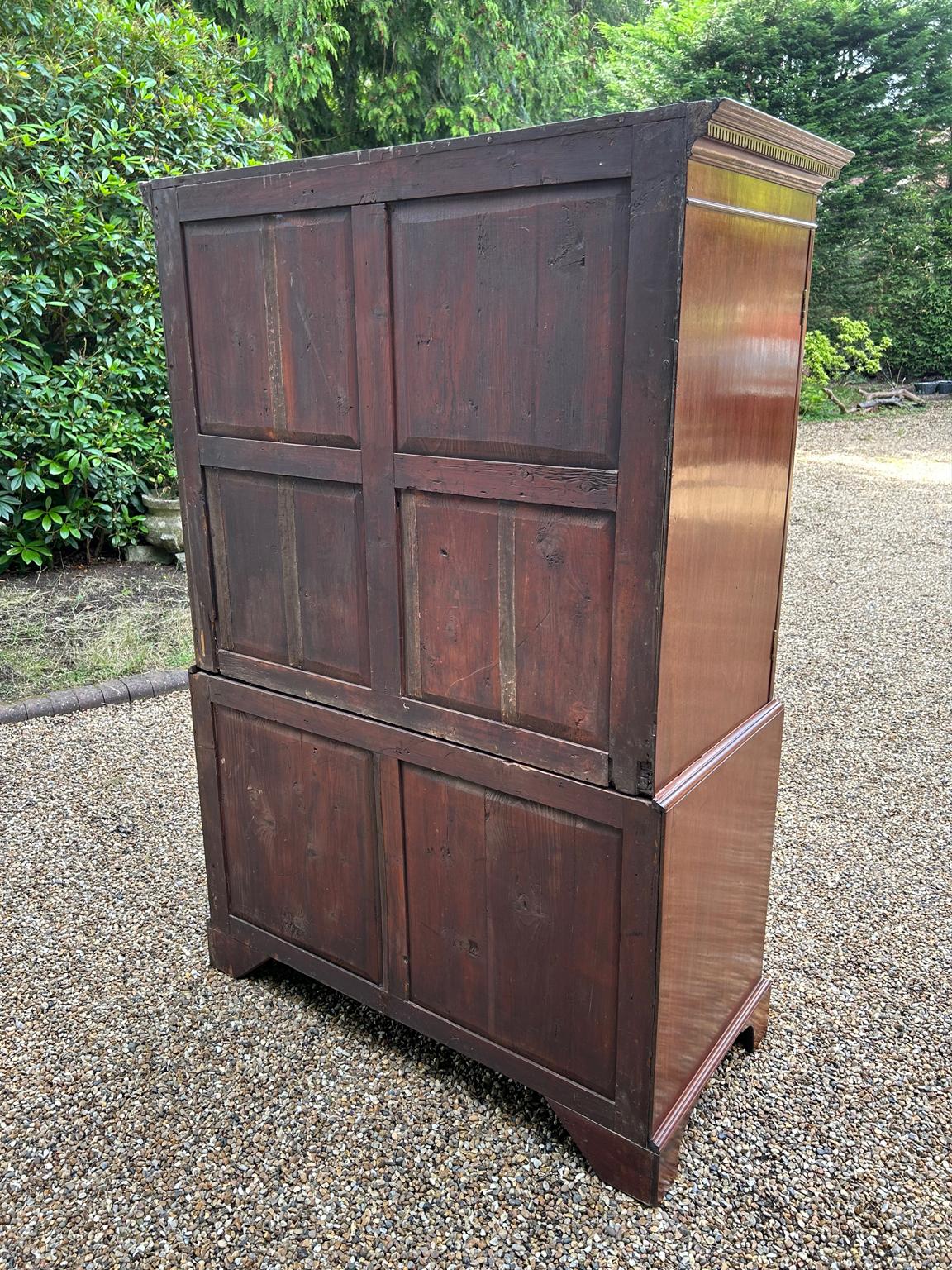 19th Century George III Mahogany Linen Press 9