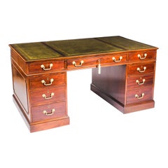 19th Century George III Mahogany Pedestal Desk