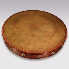 19th Century George III Mahogany Revolving Drum Table