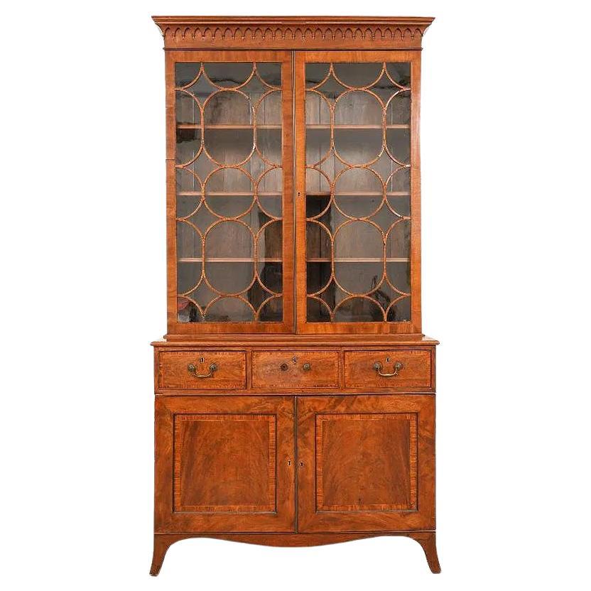 19th Century George III Mahogany Servants Secretary For Sale