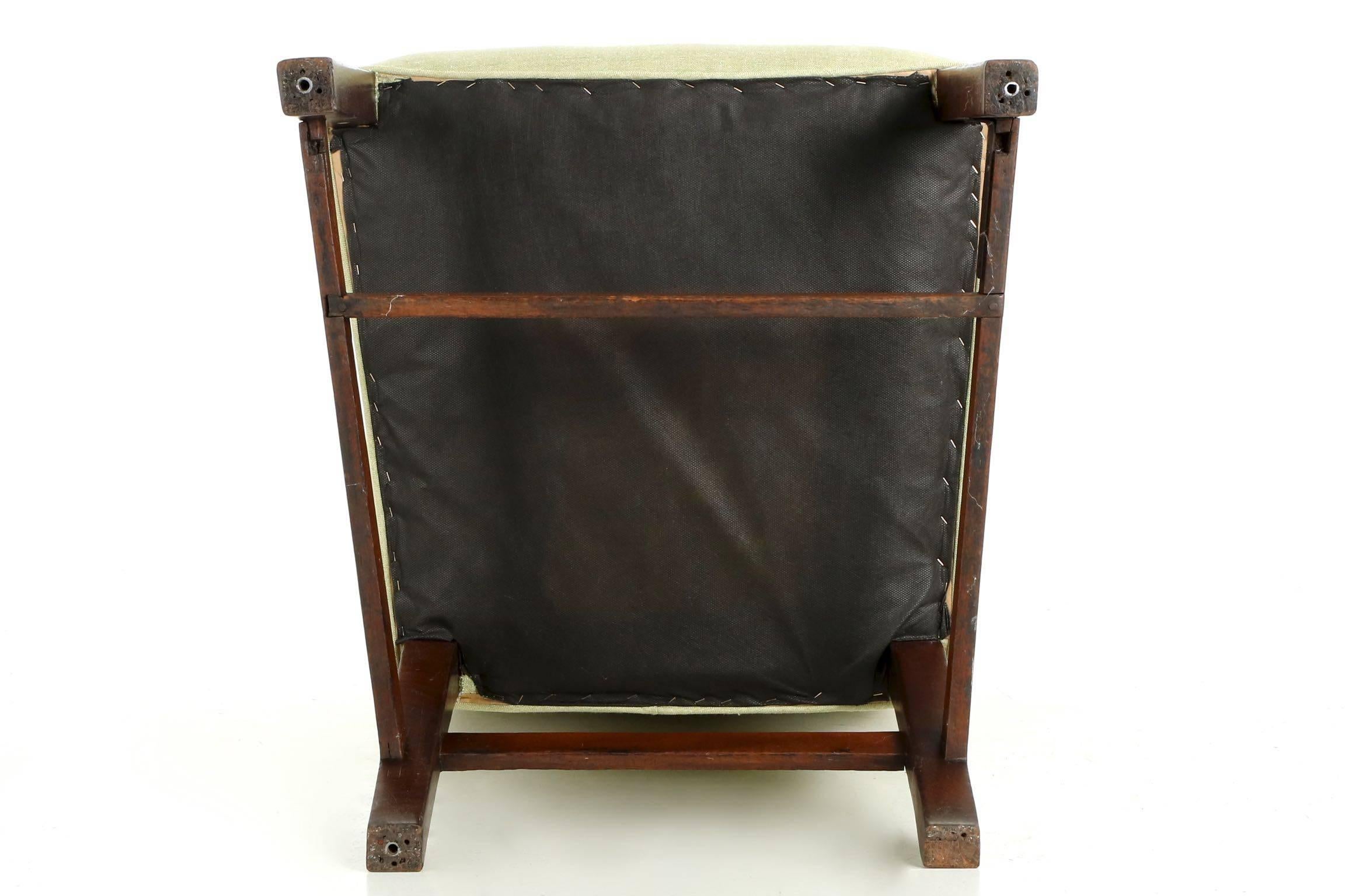 19th Century George III Mahogany Wingback Antique Armchair 1
