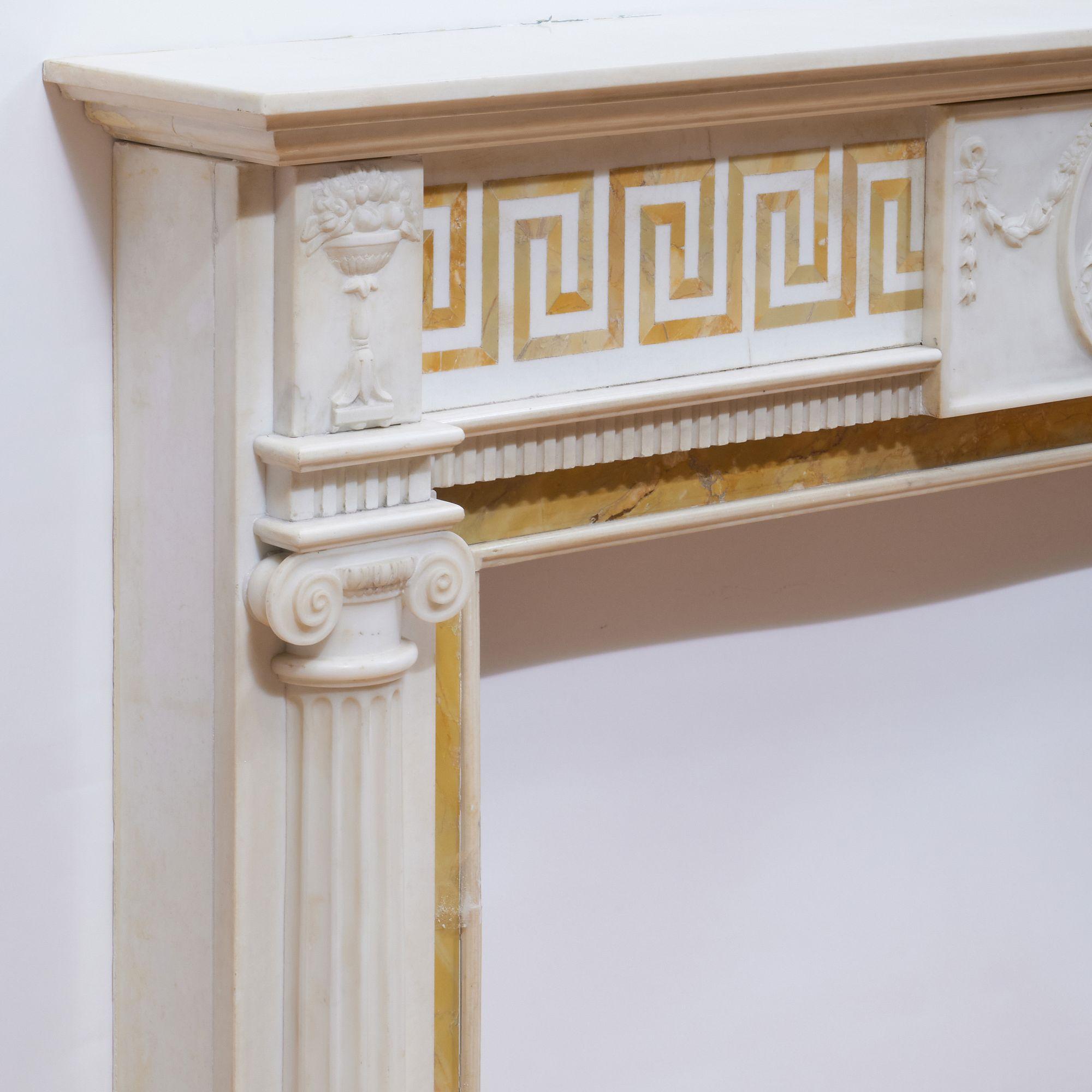 English 19th Century George III Marble Fireplace Mantel
