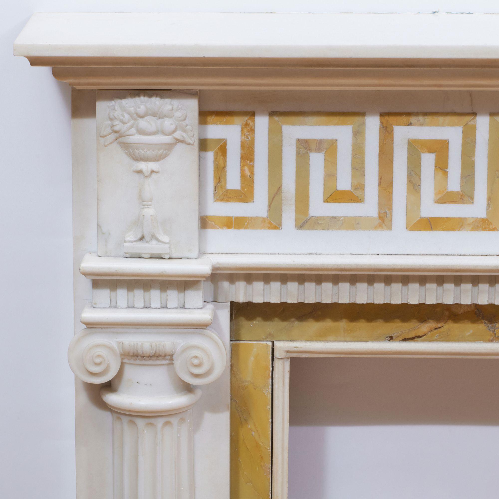 19th Century George III Marble Fireplace Mantel 1