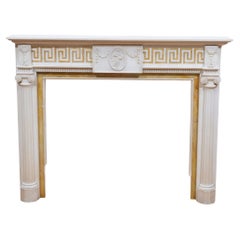 19th Century George III Marble Fireplace Mantel