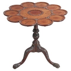 19th Century George III Scalloped Mahogany Occasional Tip-up Table