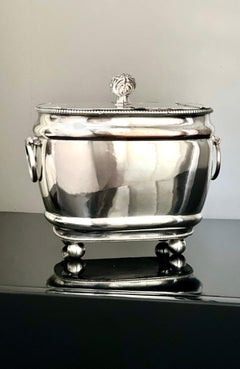 19th Century George III Silverplated Tea Caddy
