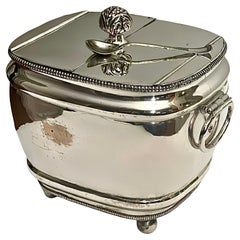19th Century George III Silverplated Tea Caddy