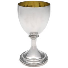 Antique 19th Century George III Sterling Silver Goblet from 1807 by Thomas Holland II