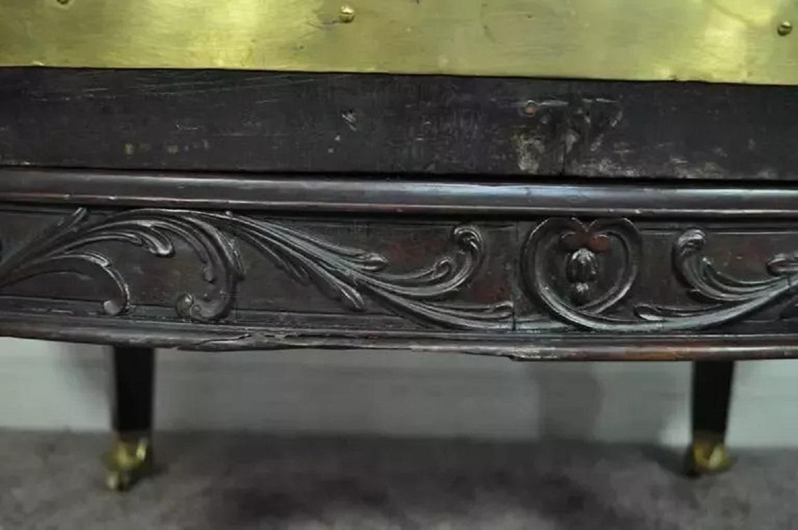 19th Century George III Style Mahogany and Brass Wine Cooler Cellarette on Stand For Sale 6