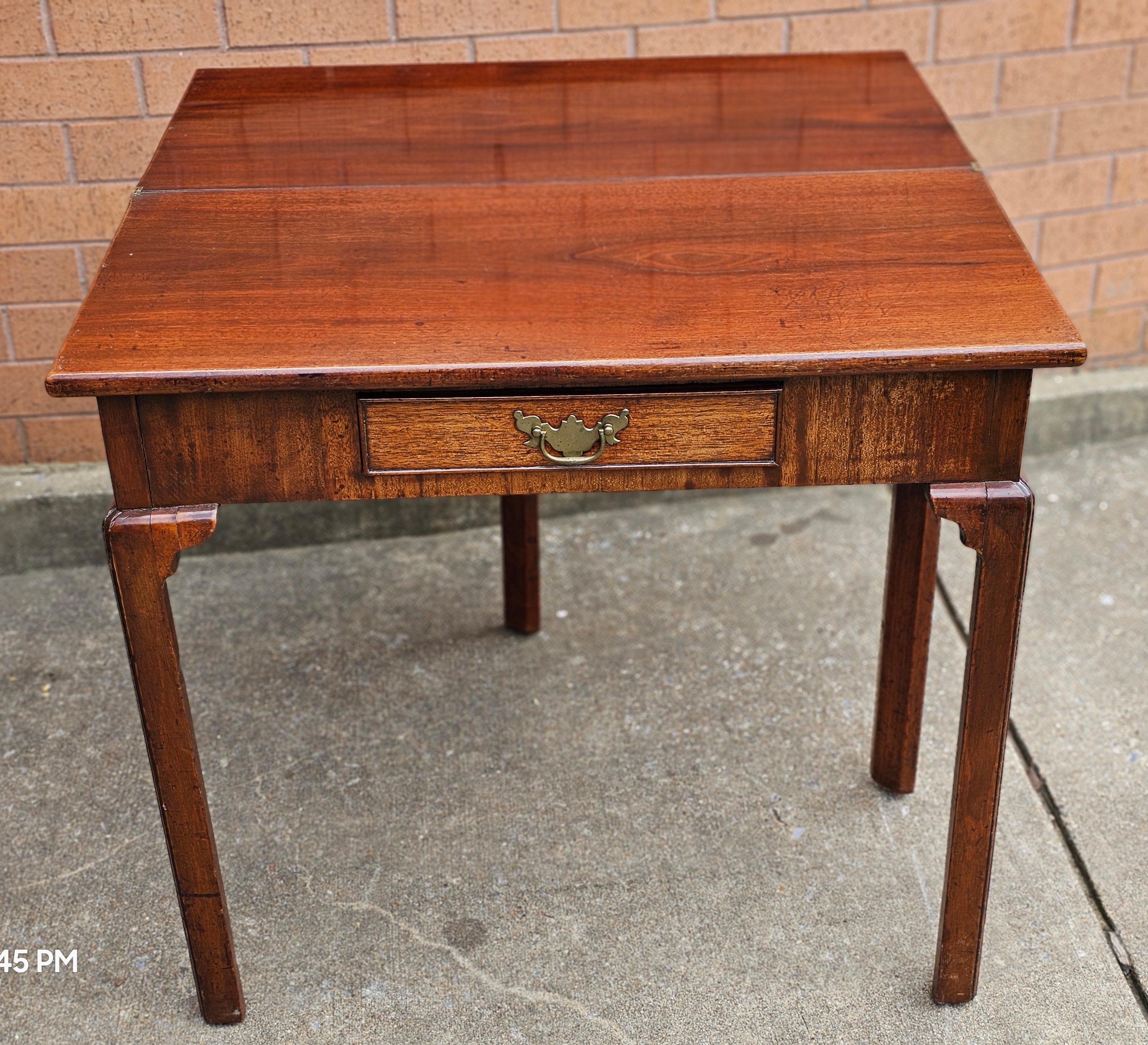 19th Century George III Style Mahogany Fold Top Card Table For Sale 1