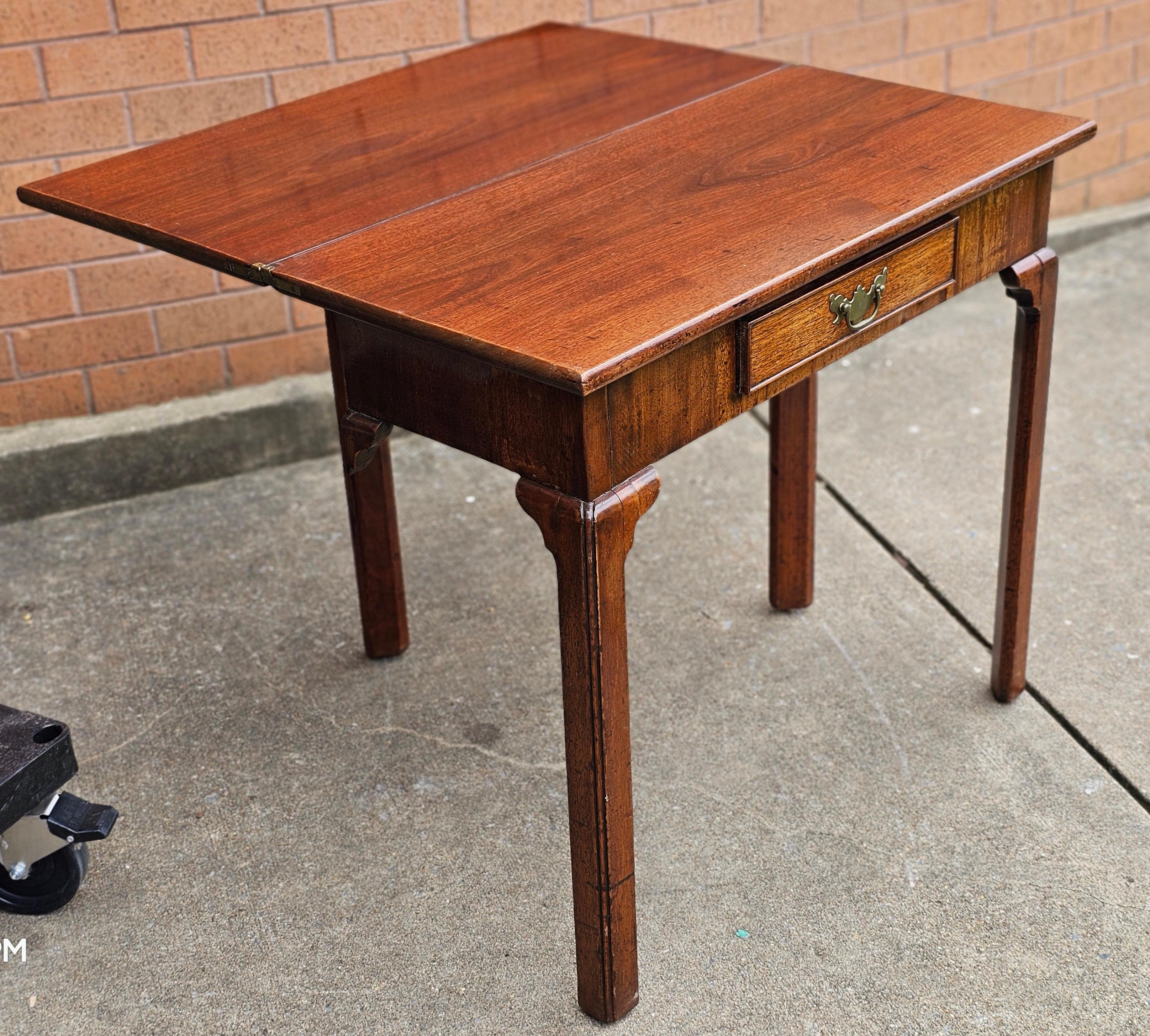 19th Century George III Style Mahogany Fold Top Card Table For Sale 4