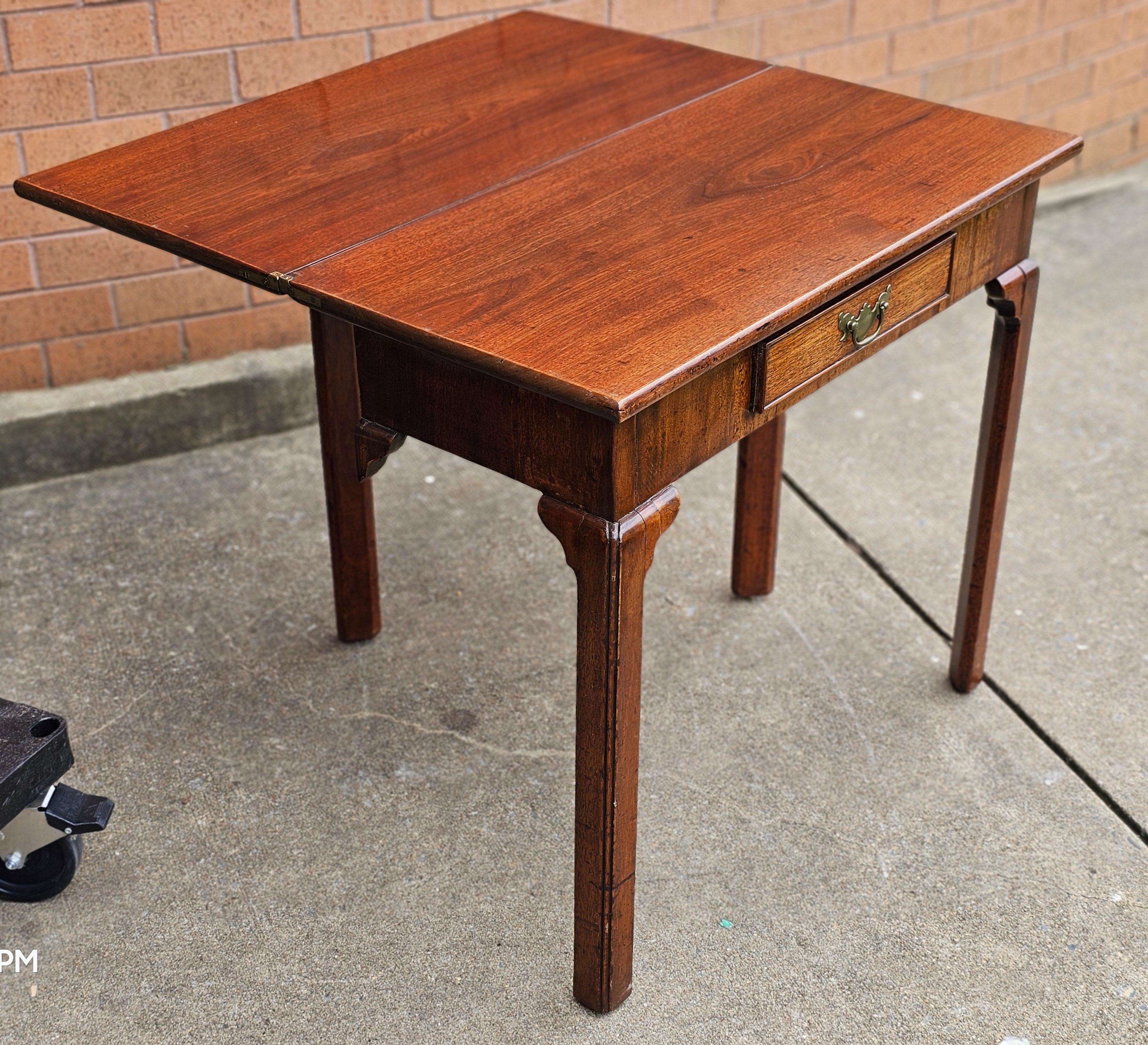 19th Century George III Style Mahogany Fold Top Card Table For Sale 5