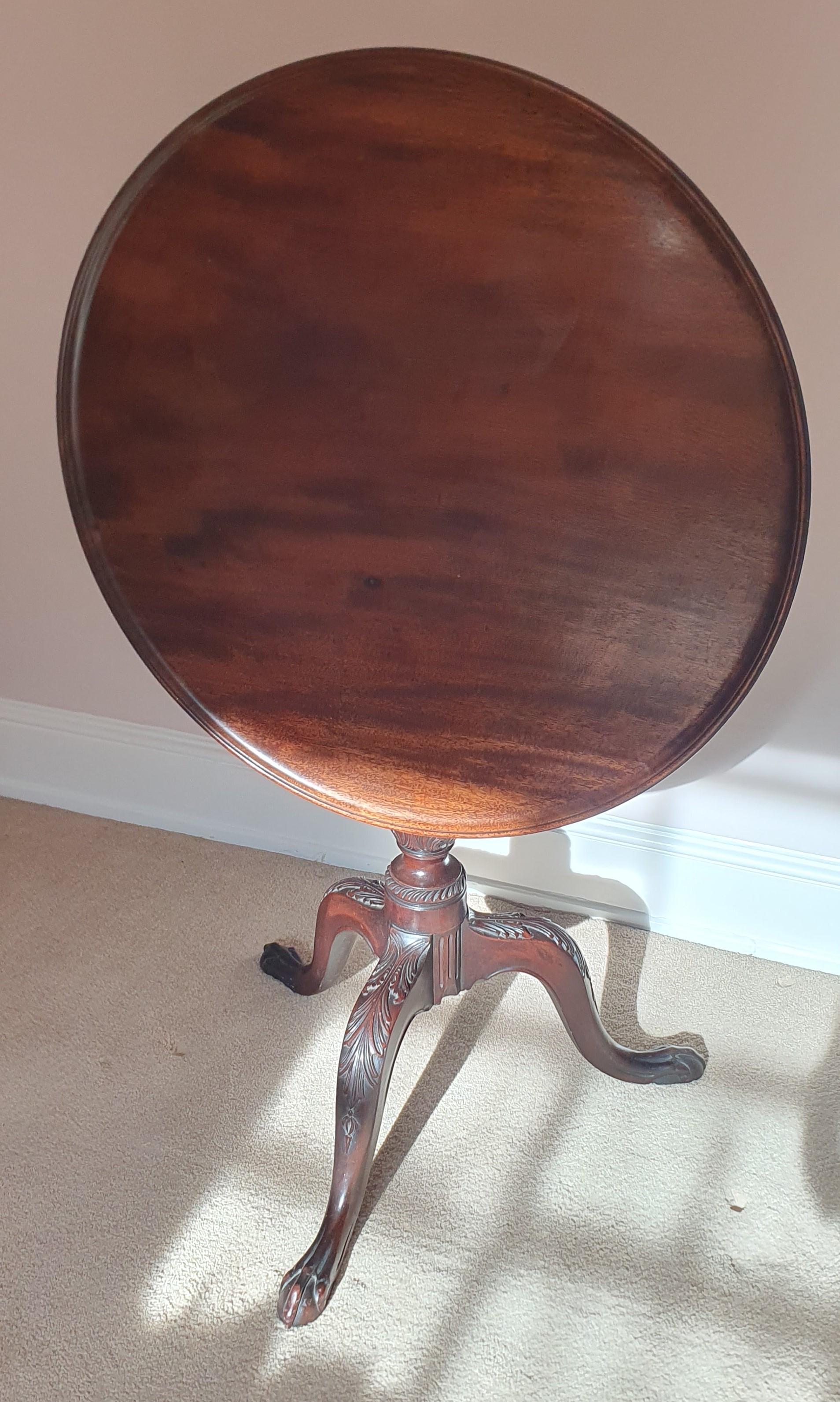 19th Century George III style Mahogany Pedestal occasional Table with flip top 7