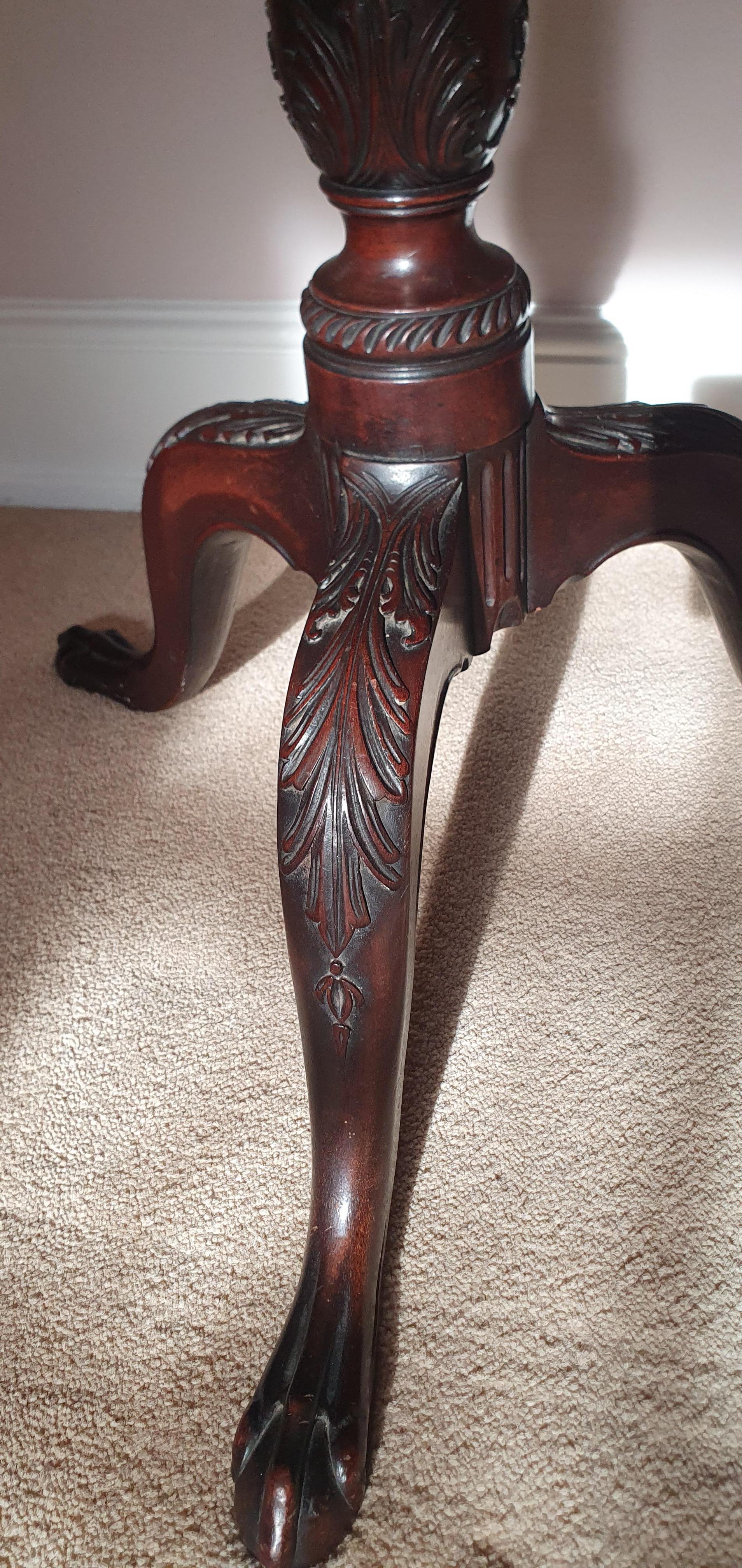 19th Century George III style Mahogany Pedestal occasional Table with flip top 10