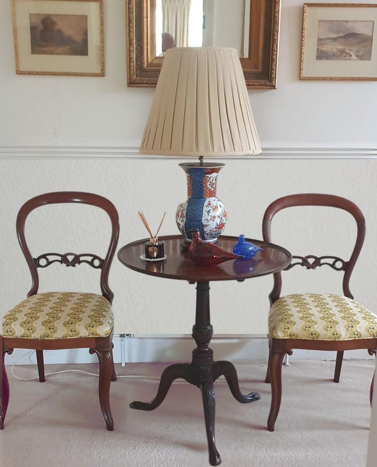 19th Century George III style Mahogany Pedestal occasional Table with flip top 11