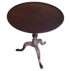 19th Century George III style Mahogany Pedestal occasional Table with flip top