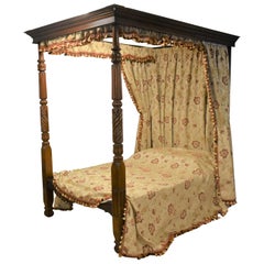 Used 19th Century George IV Mahogany Four Poster Bed