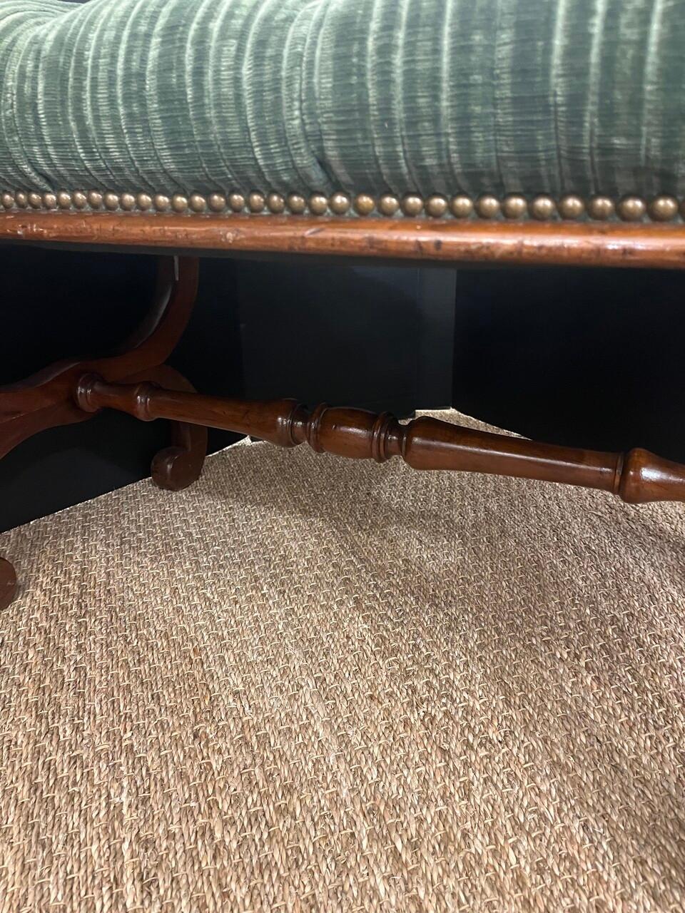 XIXe siècle Banc tabouret en acajou George IV du 19ème siècle en vente
