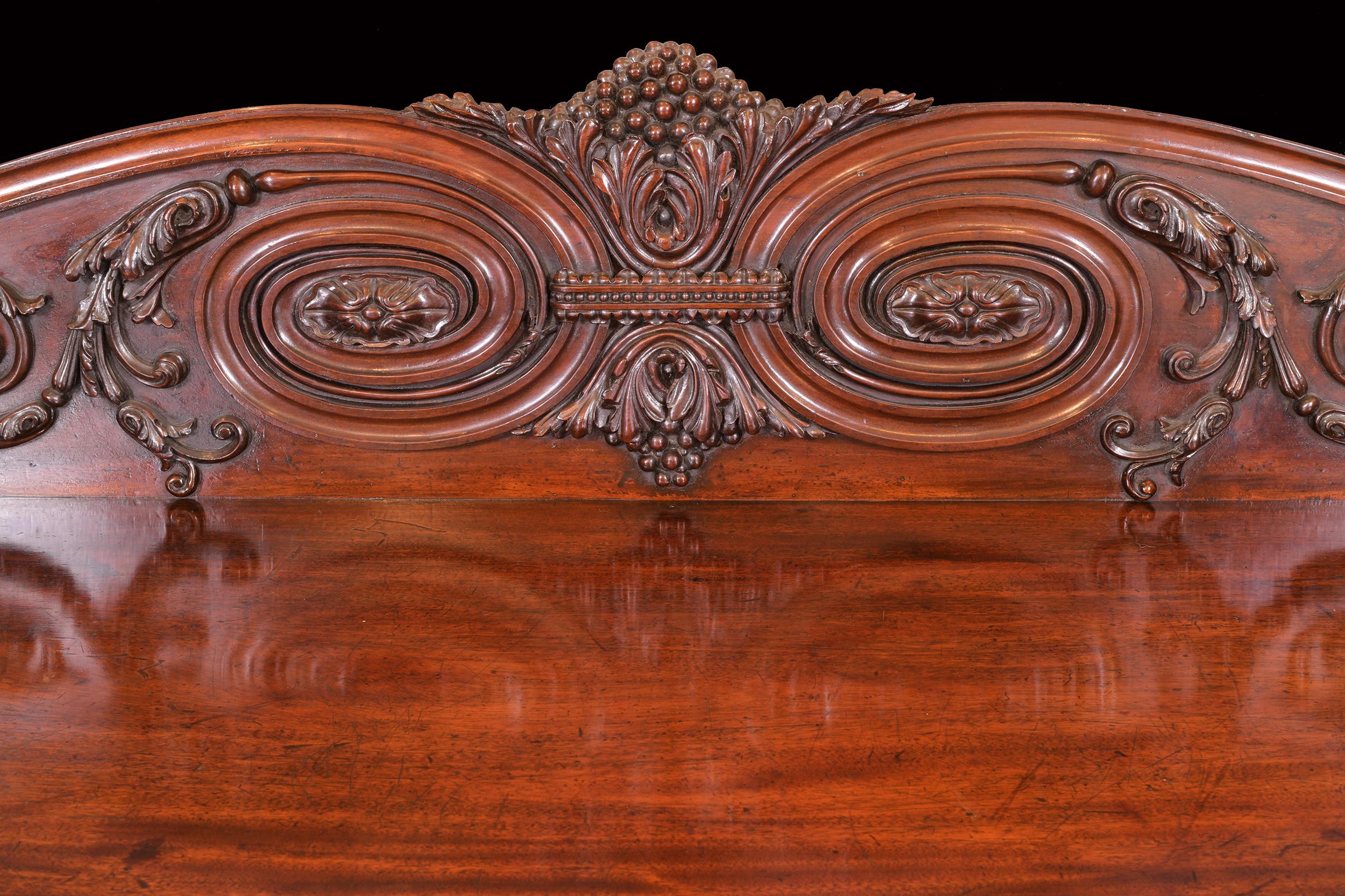 Mahogany 19th Century George IV Pedestal Sideboard / Serving Table Attributed to Gillows For Sale