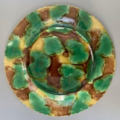 19th Century George Jones Majolica Grapevine Plate