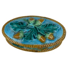 19th Century George Jones Majolica Match Box