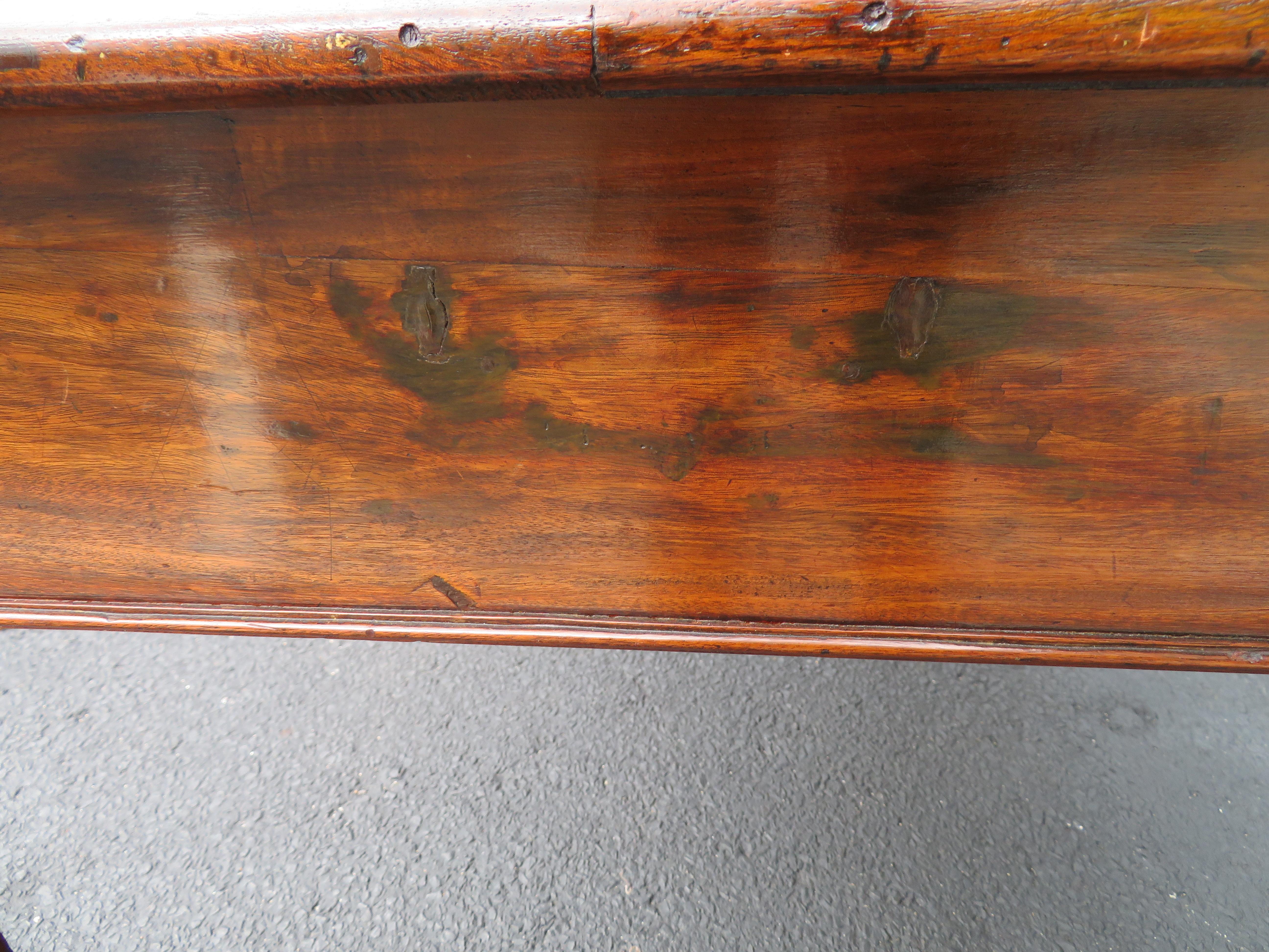 19th Century George III Double-Sided Partner Leather-Top Library Table or Desk 9