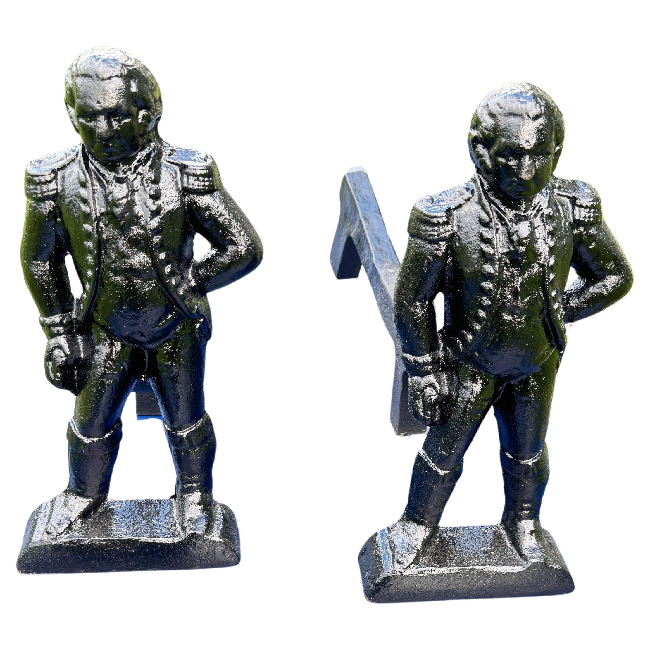 George Washington Gusseisen des 19. Jahrhunderts - ein Paar im Angebot