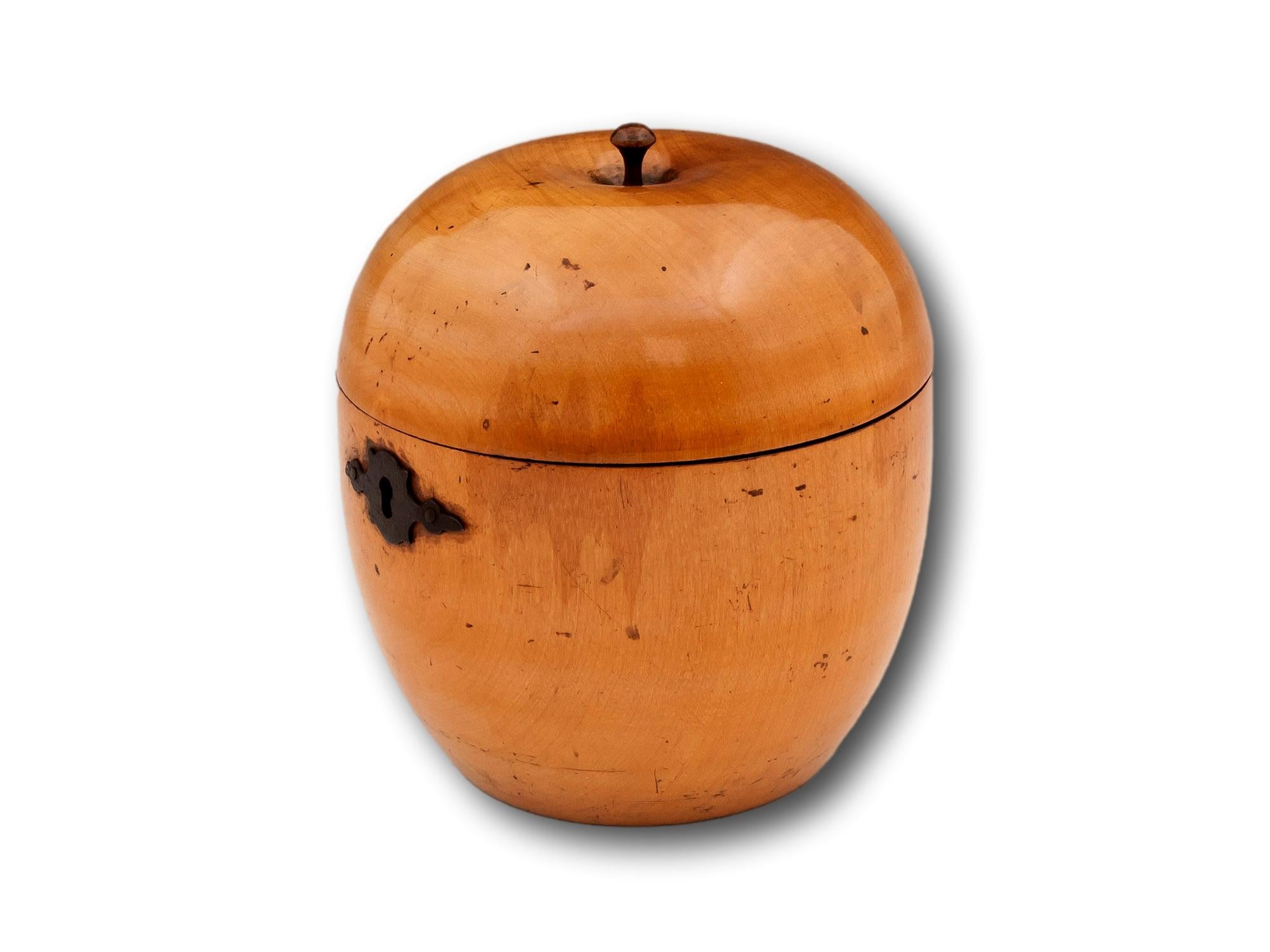 19th Century Georgian Apple Treen Tea Caddy For Sale